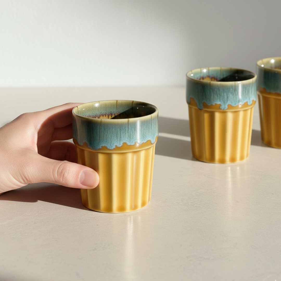 Mehfil Glasses (Cutting Chai Cup)- Mustard